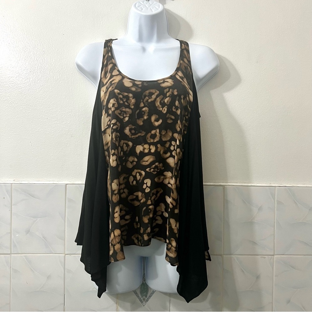 All Saints 100% Silk Leopard Abstract Swing Tank Top Maximalist Mobwife 0/XS